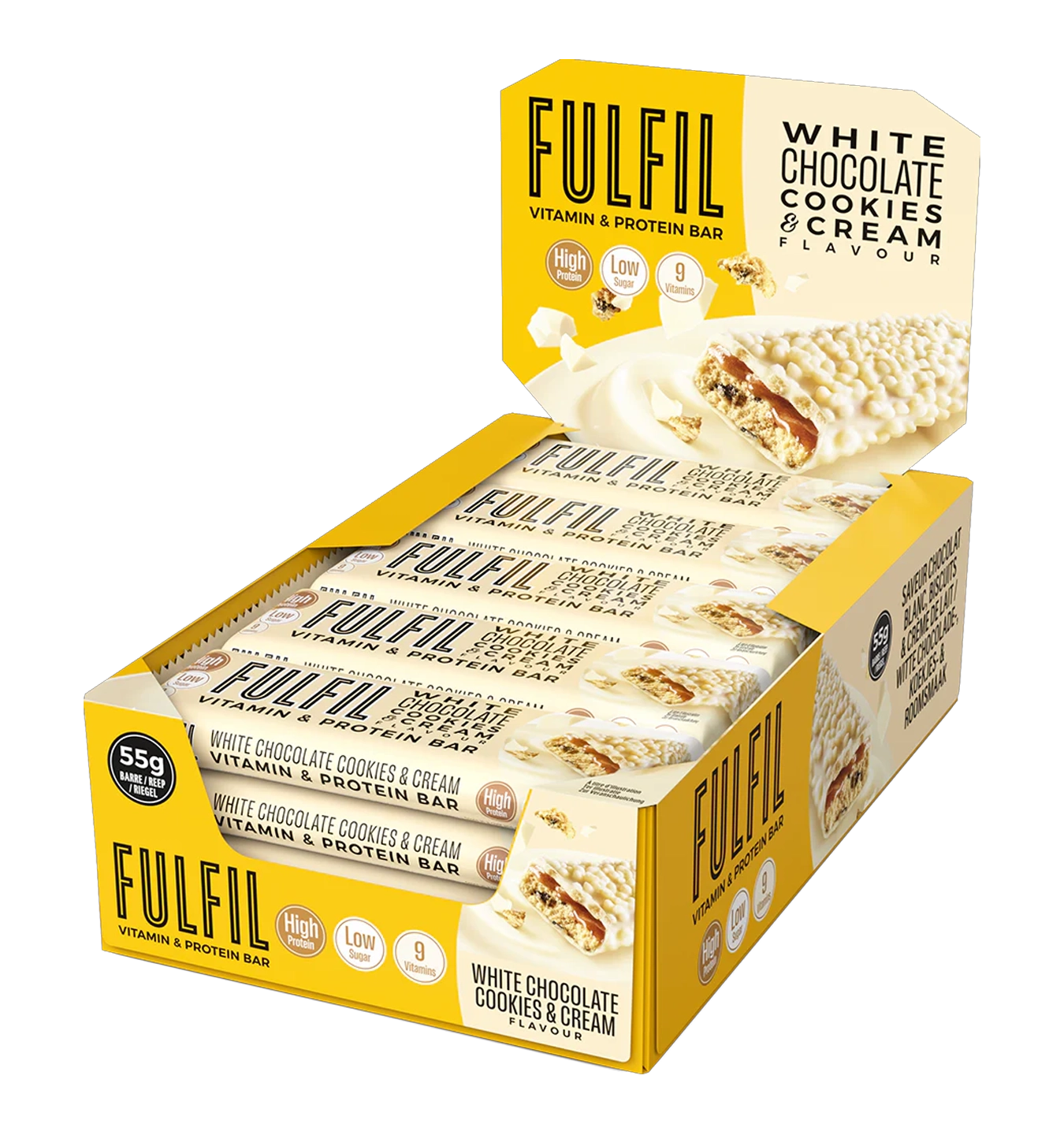 Fulfill Vitamin & Protein Bars - 15 repen / White Choco Cookies & Cream