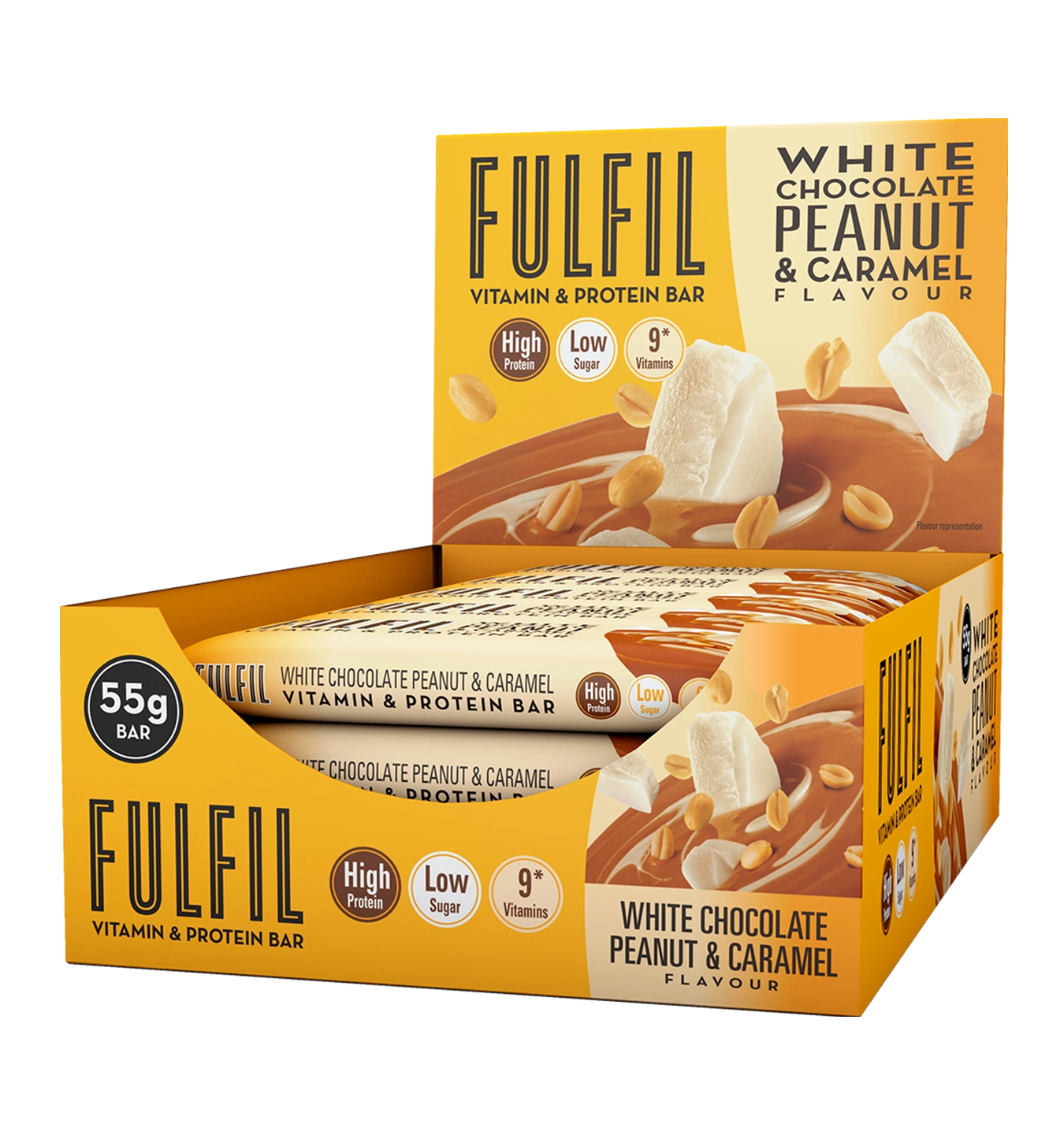 Fulfill Vitamin & Protein Bars - 15 repen / White Peanut & Caramel