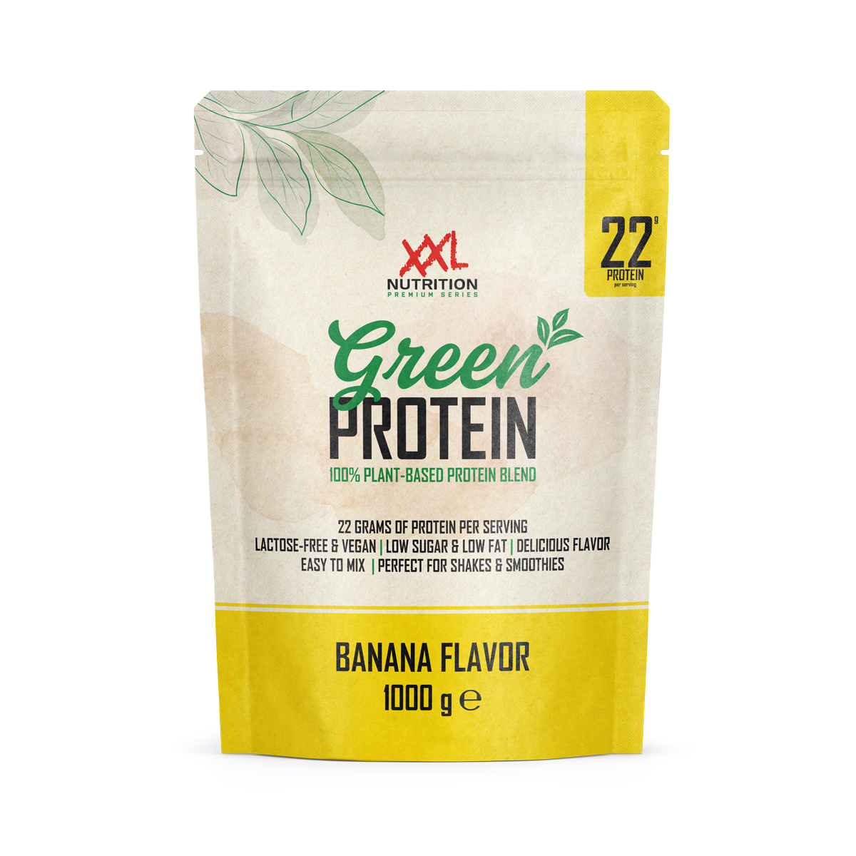 Protein Iced Coffee Karamel - Banaan / 1000 g / Groen