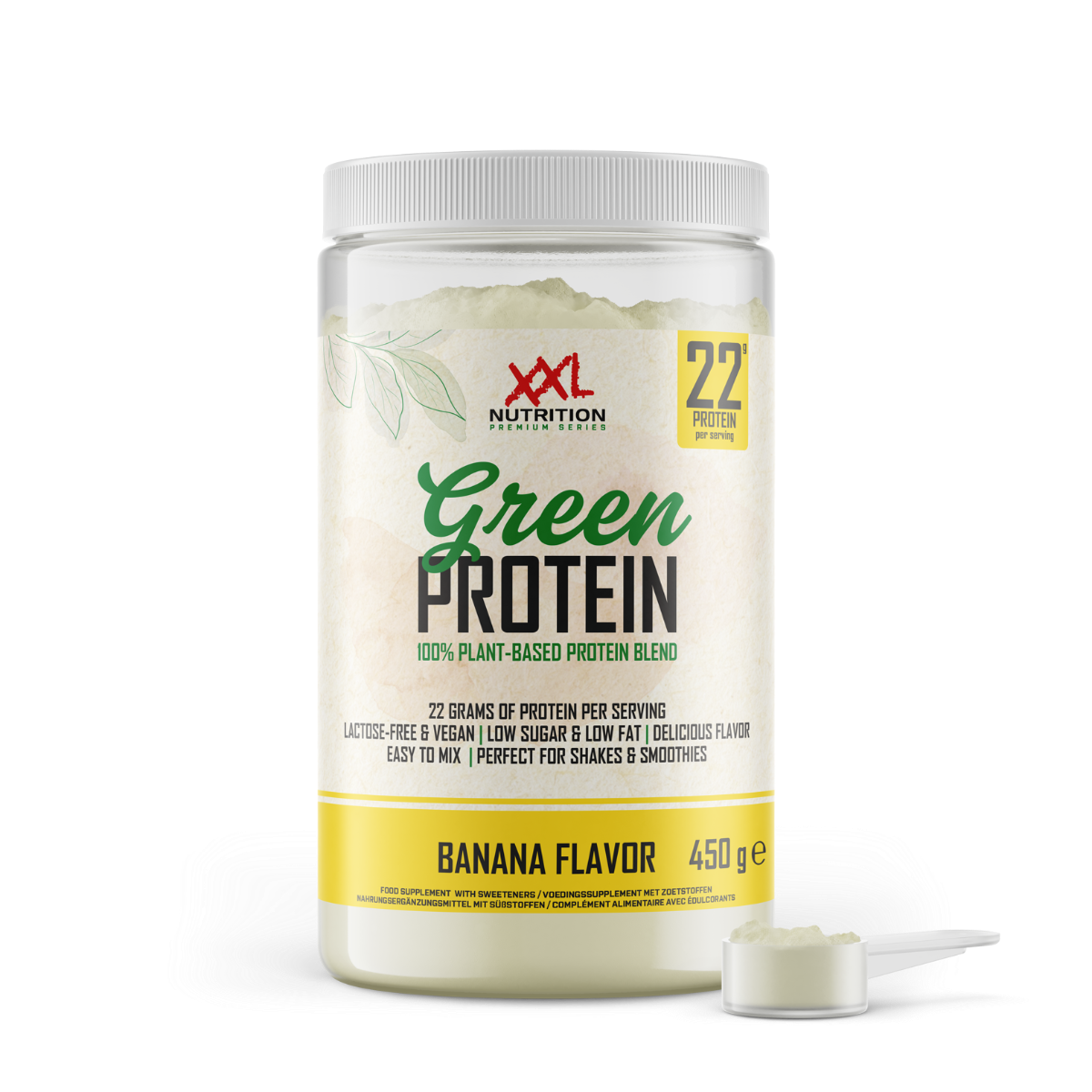 Protein Iced Coffee Karamel - Banaan / 450 g / Groen