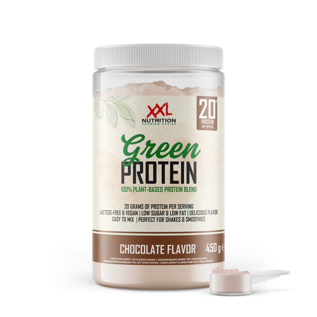 Protein Iced Coffee Karamel - Chocolade / 450 g / Groen