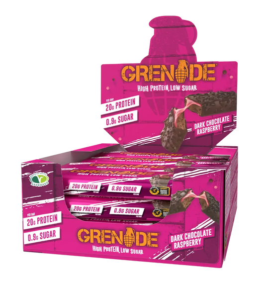 Grenade Protein Bars - 12 repen / Dark Choco Raspberry