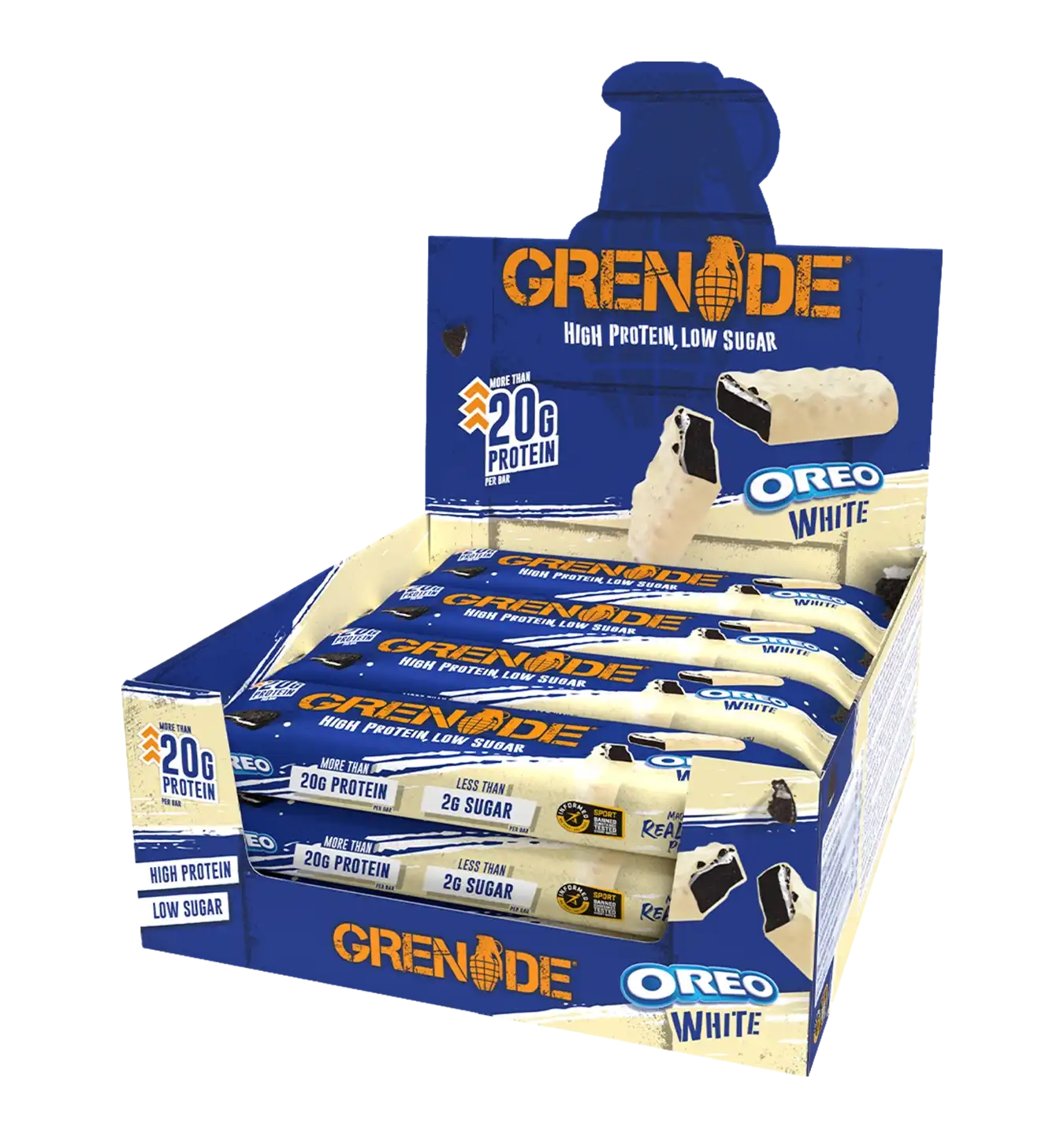 Grenade Protein Bars - 12 repen / Oreo White