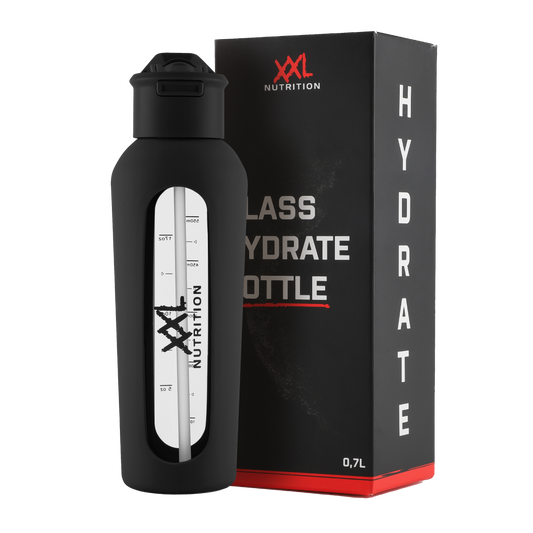 Glass Hydrate Bottle - Zwart / 700 ml