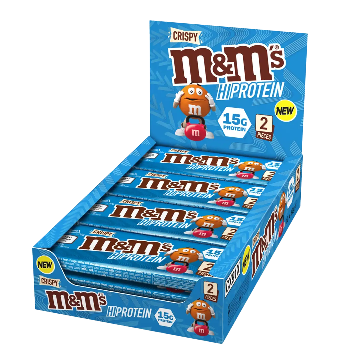 M&M's Crispy High Protein Bar - 12 repen - Milk Chocolate