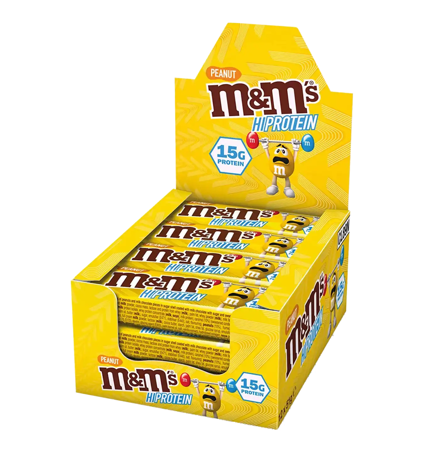 M&M's Hi Protein Bar - 12 repen / Peanut