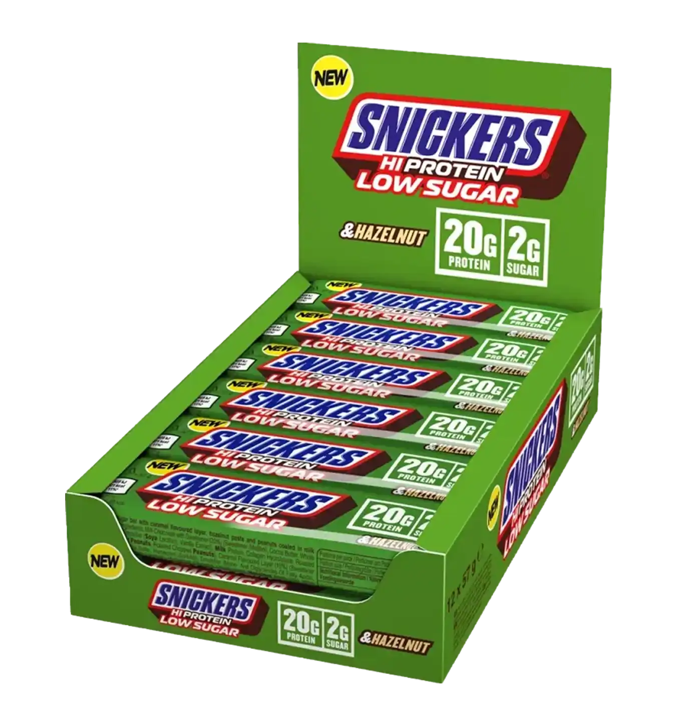 Snickers Low Sugar High Protein Bar - 12 repen / Hazelnut