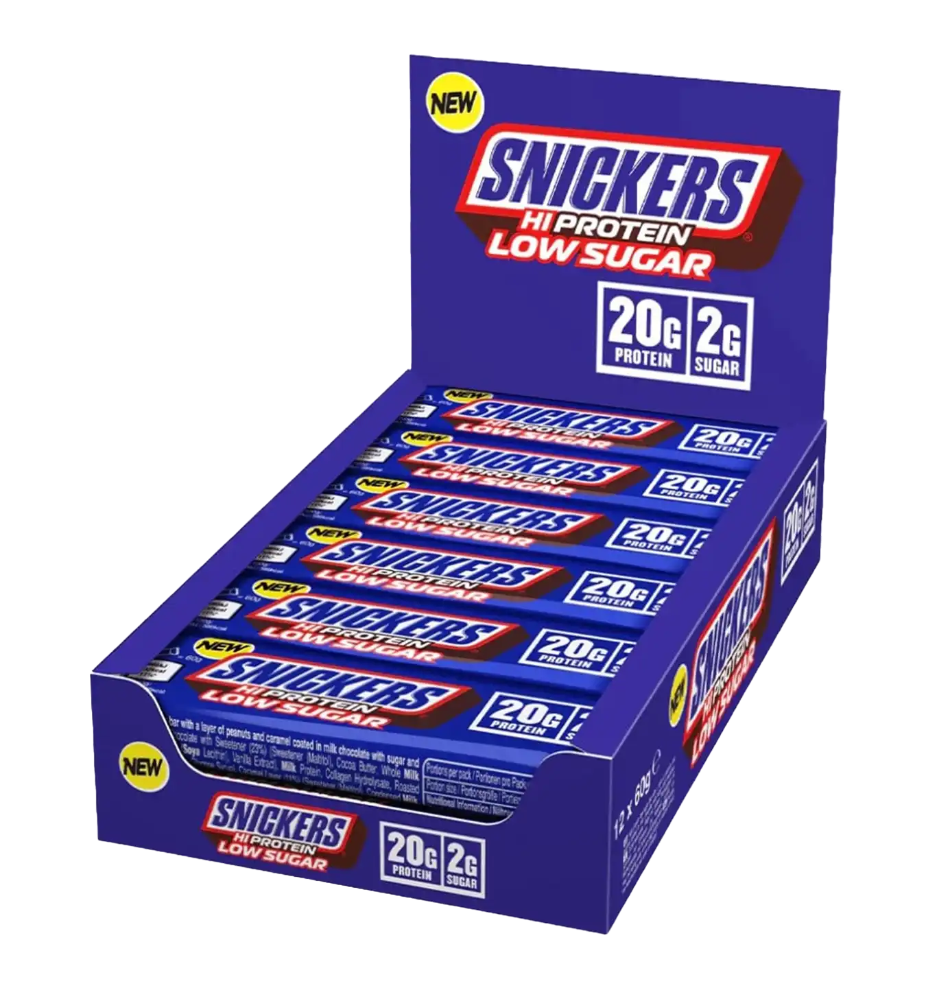 Snickers Low Sugar High Protein Bar - 12 repen / Milk Chocolate