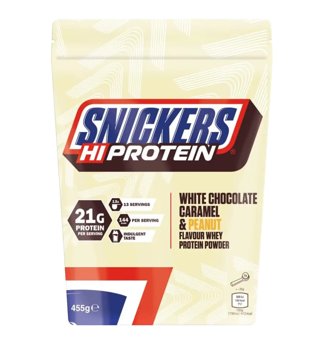 Snickers White Protein Powder - 455 g / White Chocolate & Peanut