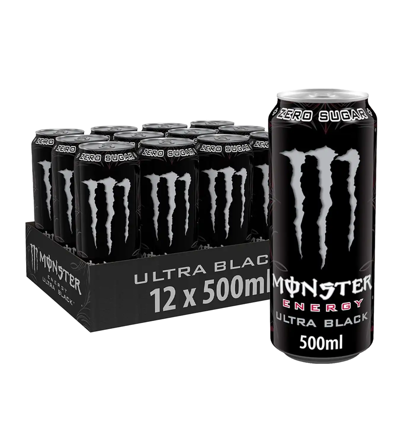 Monster Energy Ultra - 12x 500 ml / Zwart