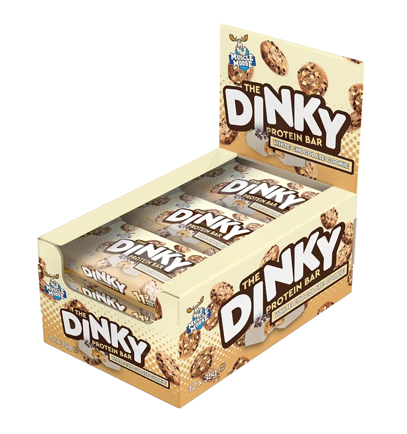 The Dinky Protein Bar - 12 repen / White Chocolate Cookie