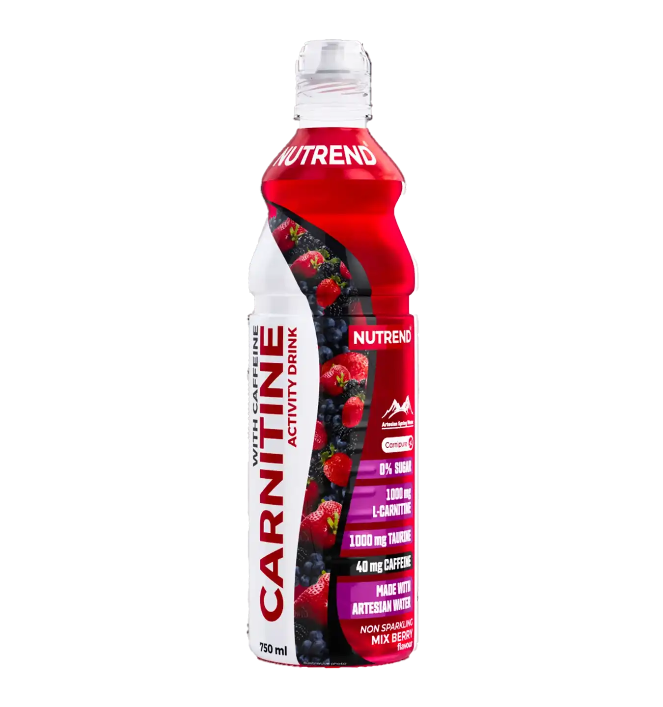 Carnitine Activity Drink with Caffeine - 8x 750 ml / Mix Berry