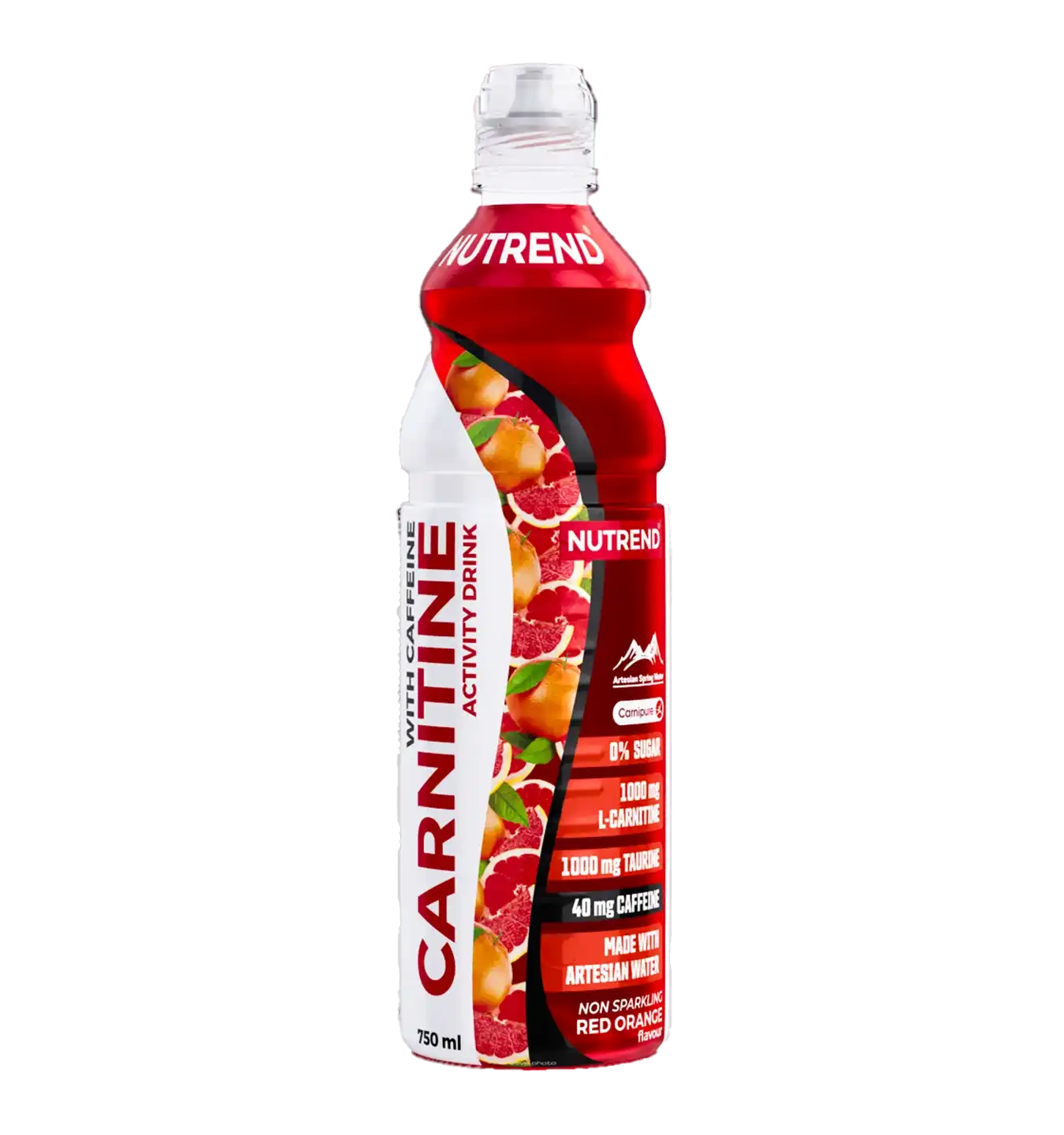 Carnitine Activity Drink with Caffeine - 8x 750 ml / Red orange
