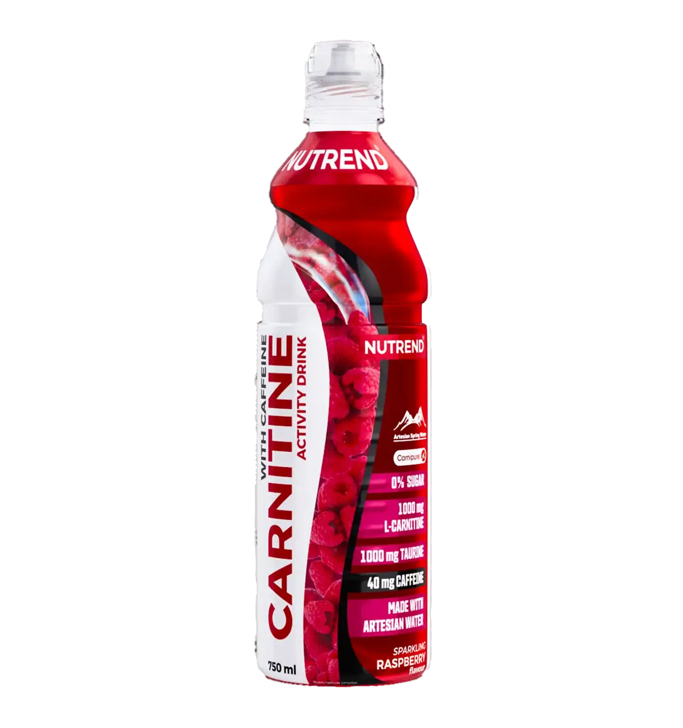 Carnitine Activity Drink with Caffeine - 8x 750 ml / Sparkling Raspberry