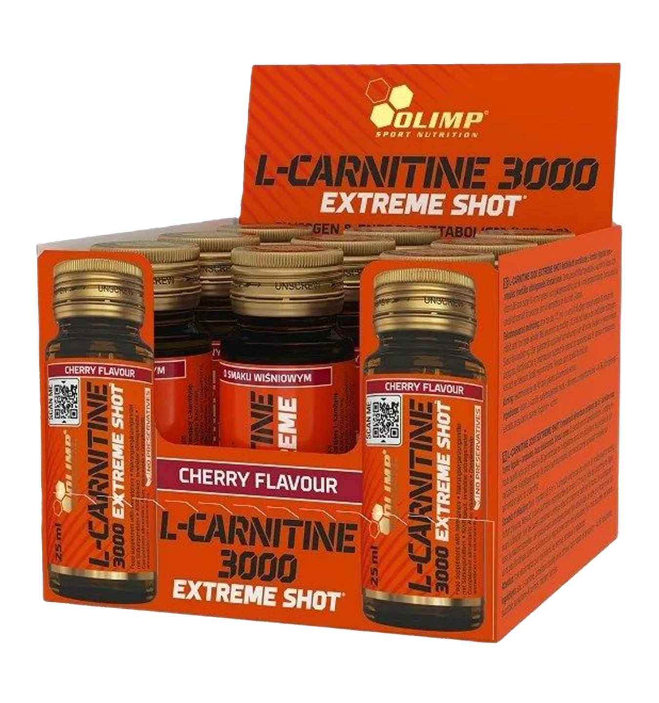 L-Carnitine Extreme Shot - 9 ampullen / Cherry