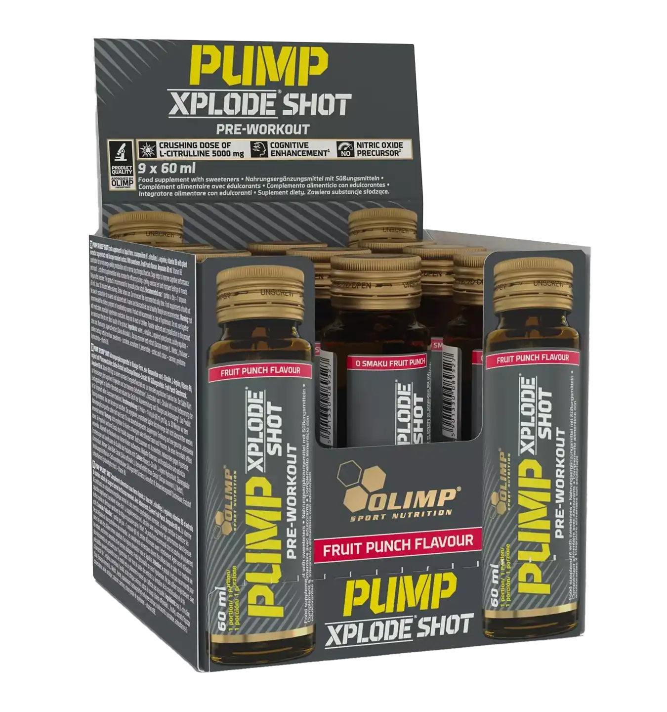 Pump Xplode Shot - 9 ampullen - Fruit Punch