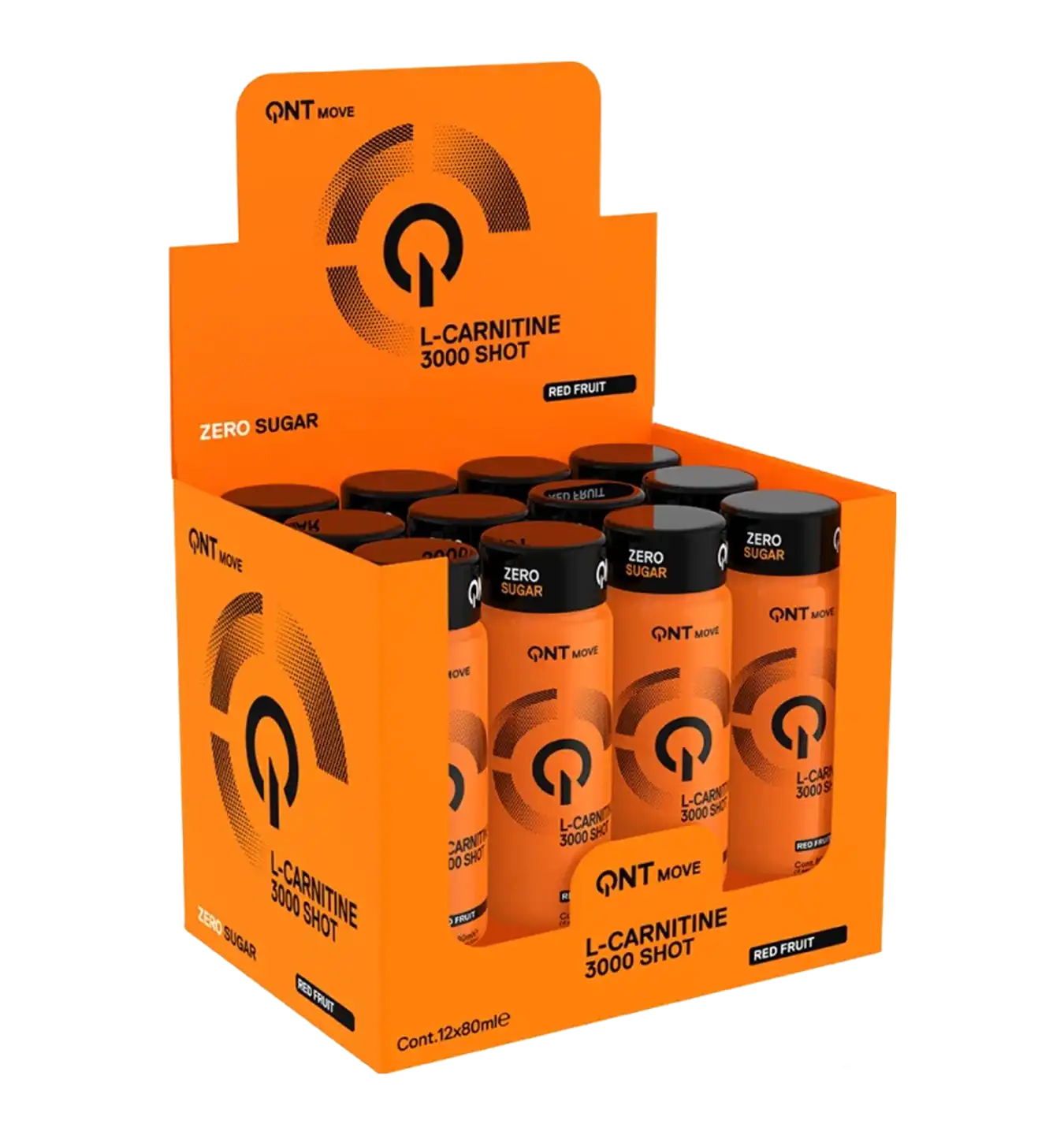 L-Carnitine Shot 3000mg - 12x 80 ml - Red Fruits