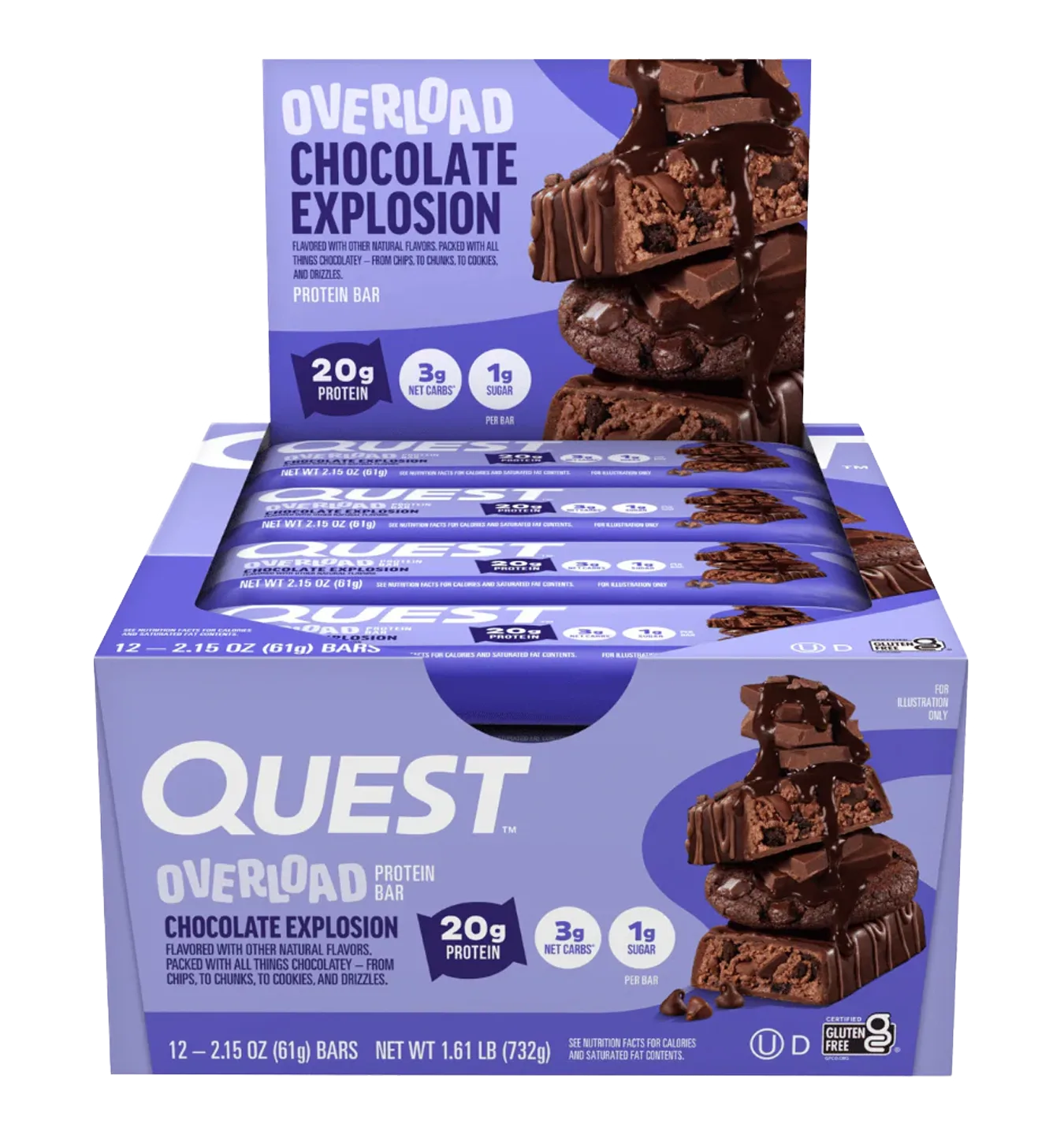 Overload Bars - 12 repen / Chocolate Explosion
