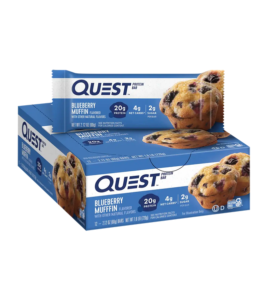 Quest Protein Bars - 12 repen / Blueberry Muffin