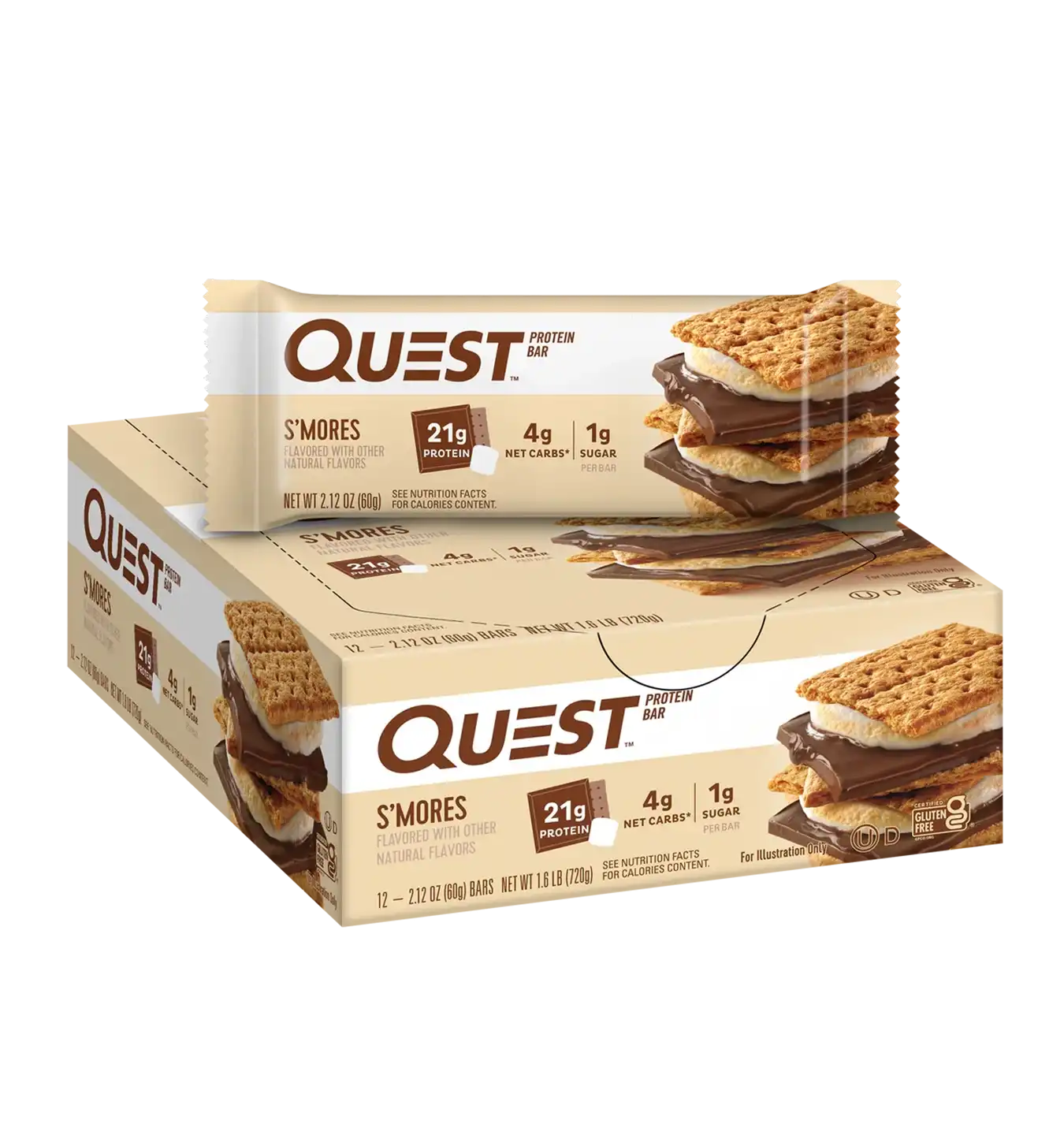 Quest Protein Bars - 12 repen / Smores