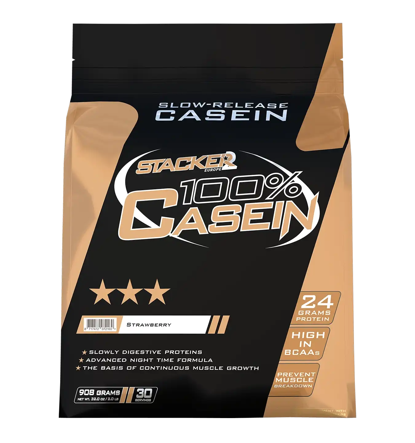 100% Casein - 908 g / Aardbei