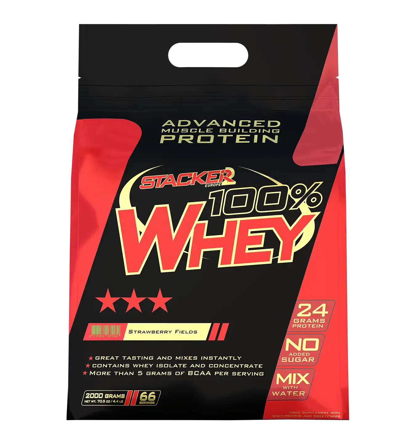 100% Whey - 2000 g / Aardbei
